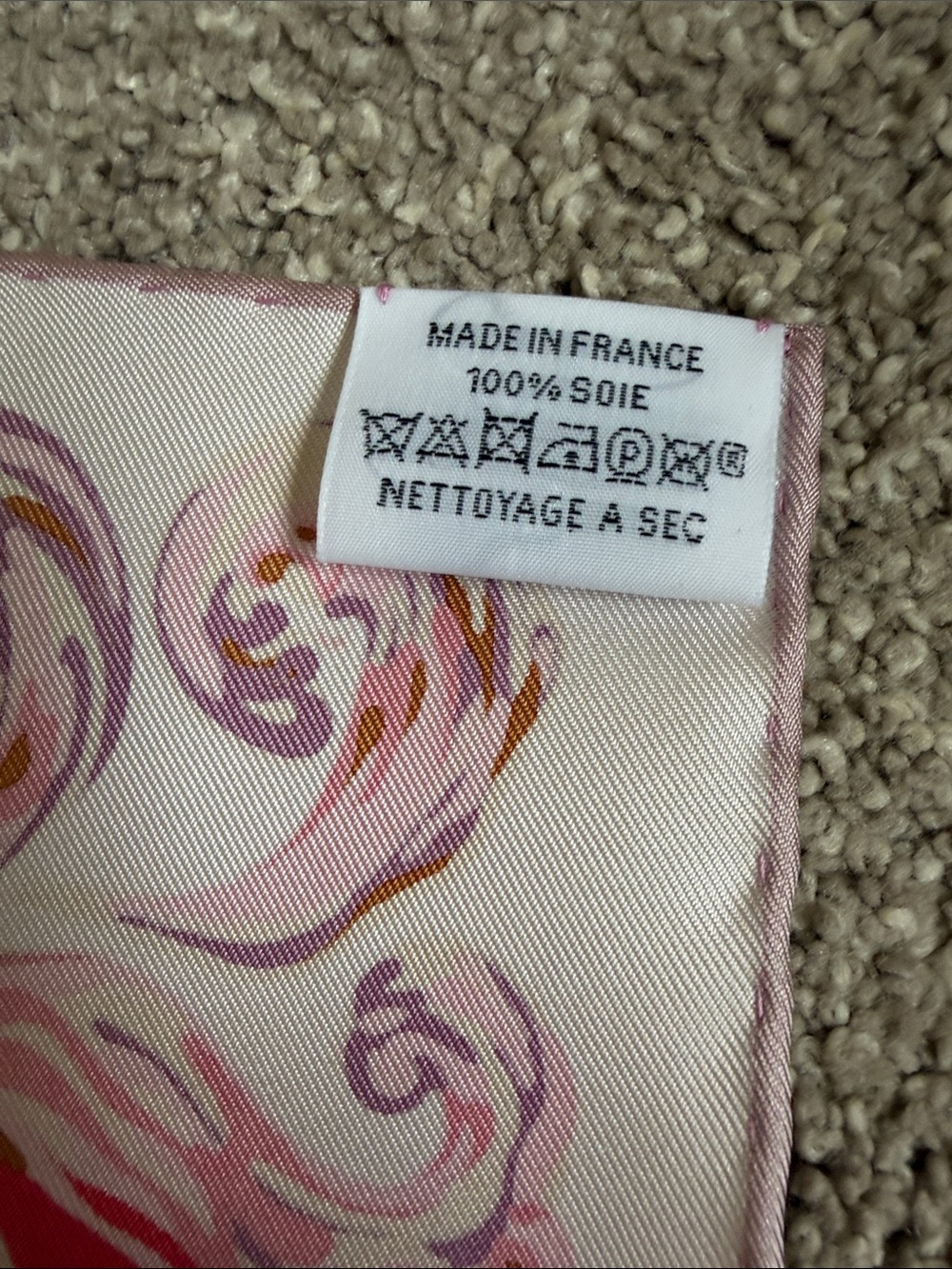 Hermes Emile et Une Nuit scarf 90, 100% silk, NEW, Rose Thé / Vert / Prune - Picture 6 of 11